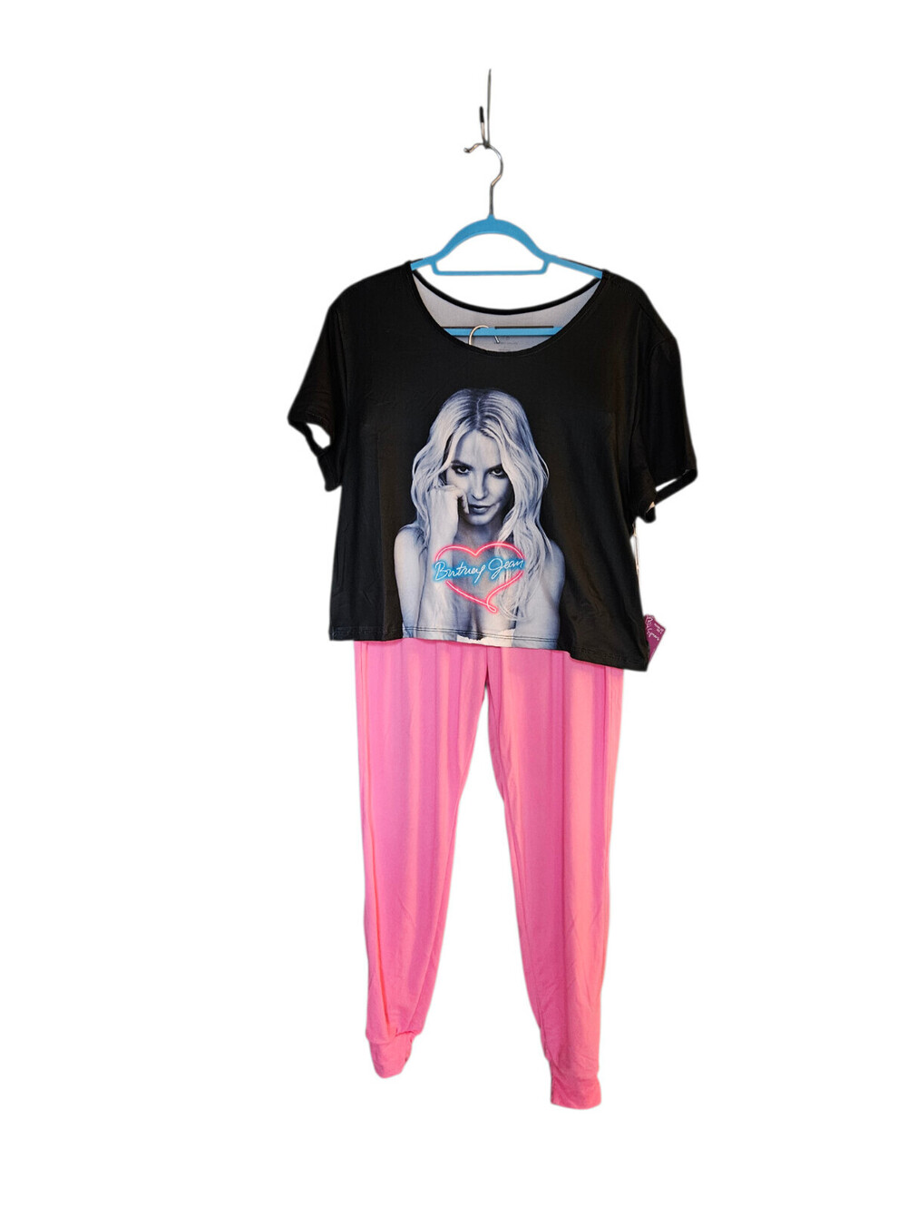 Britney Spears Oops I Did It Again Pajama Set Medium NWT Y2K Pop Star Grap W78